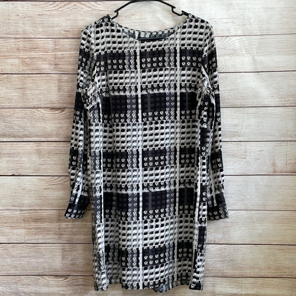 THAKOON FOR DESIGNATION DRESS IN GRAY AND BLACK